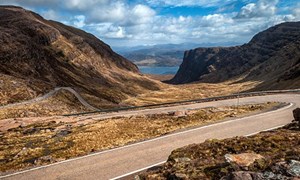 View of Bealach na Ba pass Scotland