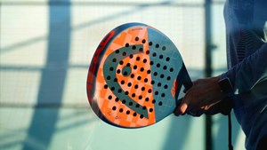 A close up on a padel racket