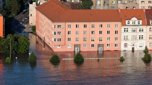 Buildings under water