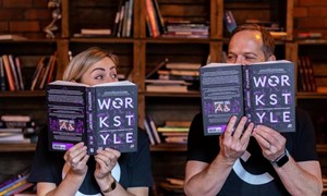 5.3 Lizzie and Alex with books