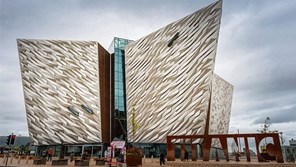 View of Titanic museum Belfast