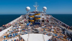 Cruise ship with lots of people on board